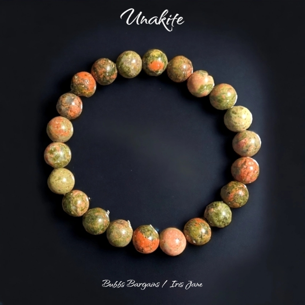 Unakite Bracelet - Unisex 8mm